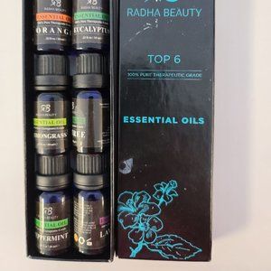 Essential oils, 6 flavors, 0.33 fl oz Radha Beauty